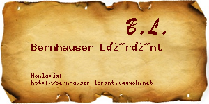Bernhauser Lóránt névjegykártya