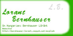 lorant bernhauser business card