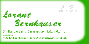 lorant bernhauser business card